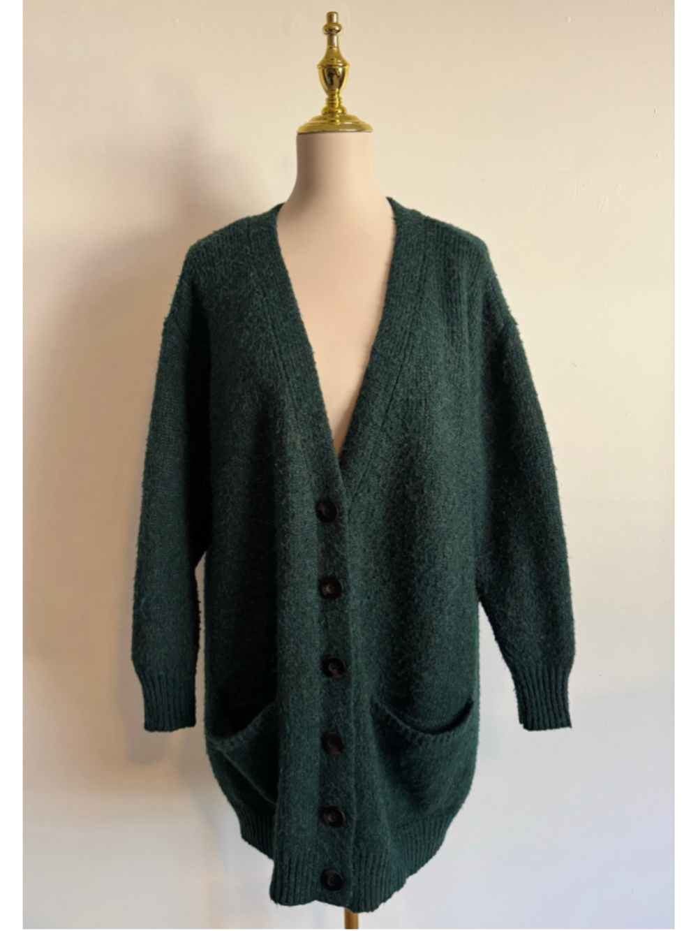 Women's ana Green Cardigan Sweater Size 0X